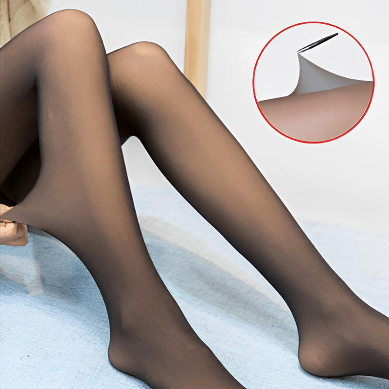 VelvetSkin™ Translucent Tights With Fur